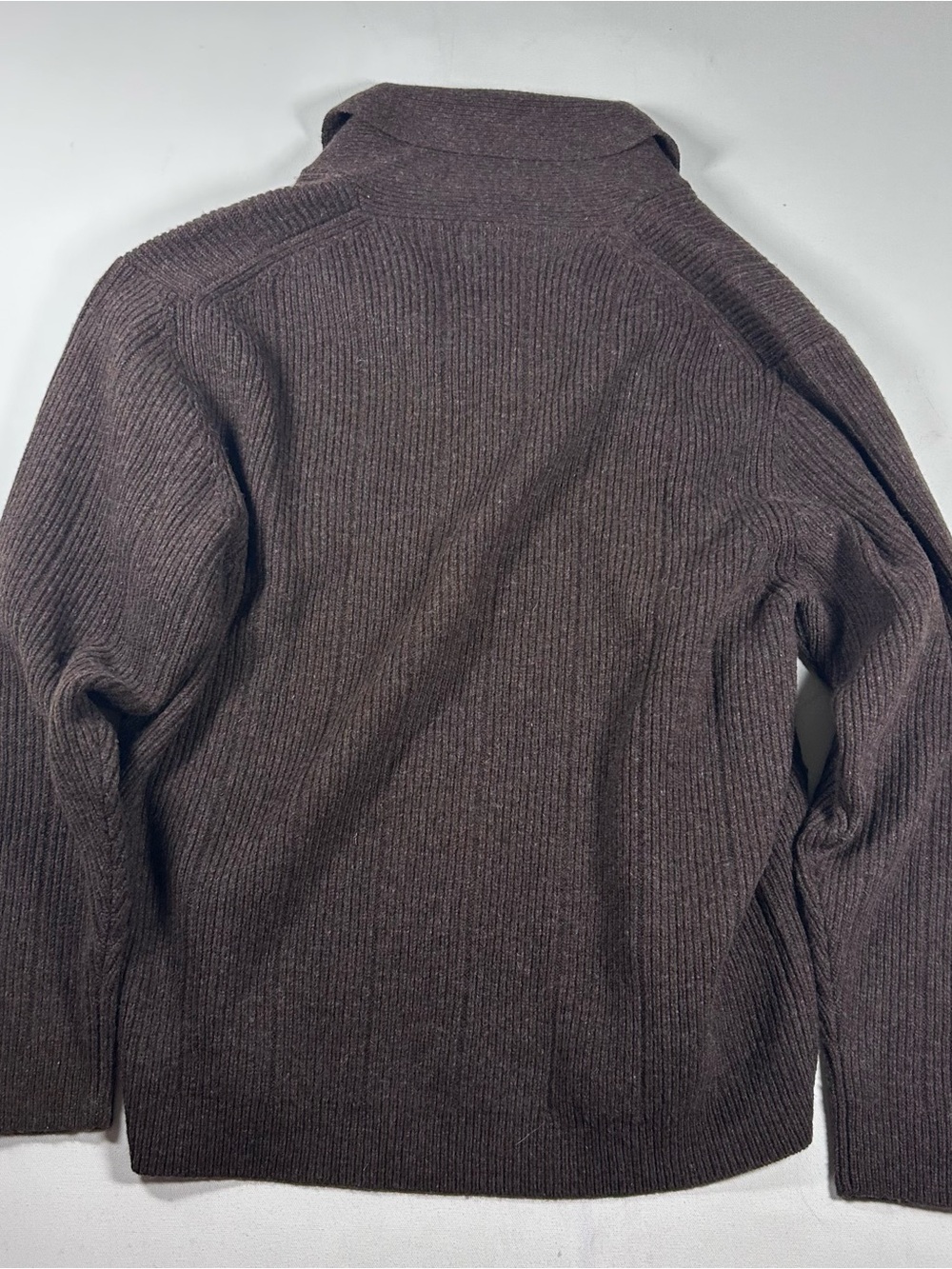 Pendleton Cable Knit Wool Cardigan Sweater Shawl Mens XL Brown NEW Shetland Wool - Picture 7 of 7